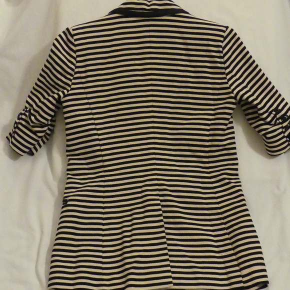 Womens VENUS Navy Striped Blazer, Size 4 - Picture 3 of 4